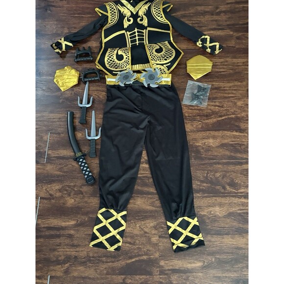 Spooktacular Creations Golden Ninja Costume Set Size Medium Halloween Costume - Picture 5 of 7